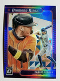 2021 Donruss Optic Carolina Blue and White #12 Carlos Correa DK