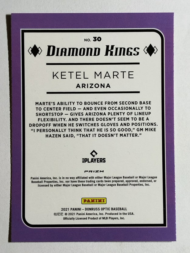 2021 Donruss Optic Holo #30 Ketel Marte DK