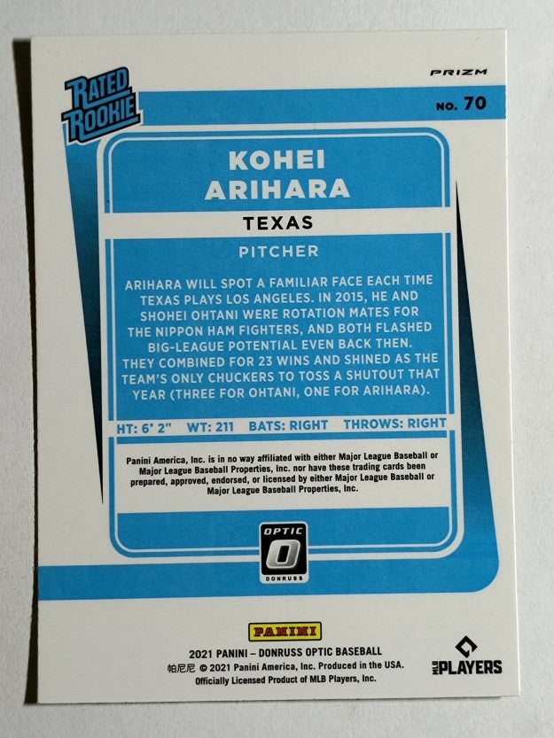 2021 Donruss Optic Lime Green #70 Kohei Arihara RR
