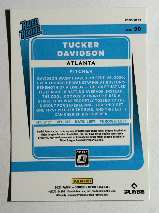2021 Donruss Optic Lime Green #90 Tucker Davidson RR