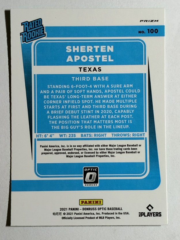 2021 Donruss Optic Lime Green #100 Sherten Apostel RR