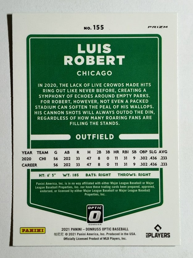 2021 Donruss Optic Lime Green #155 Luis Robert