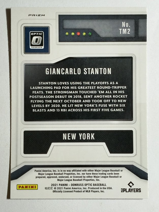 2021 Donruss Optic T-Minus 3 2 1 Holo #2 Giancarlo Stanton