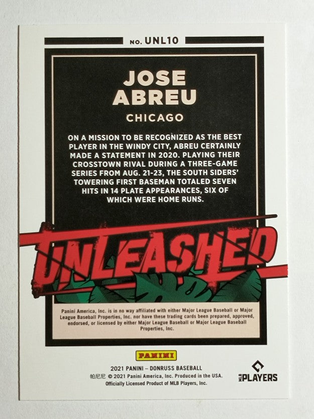 2021 Donruss Unleashed Rapture #10 Jose Abreu