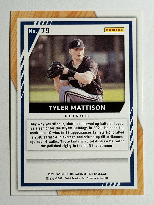 2021 Elite Extra Edition #79 Tyler Mattison