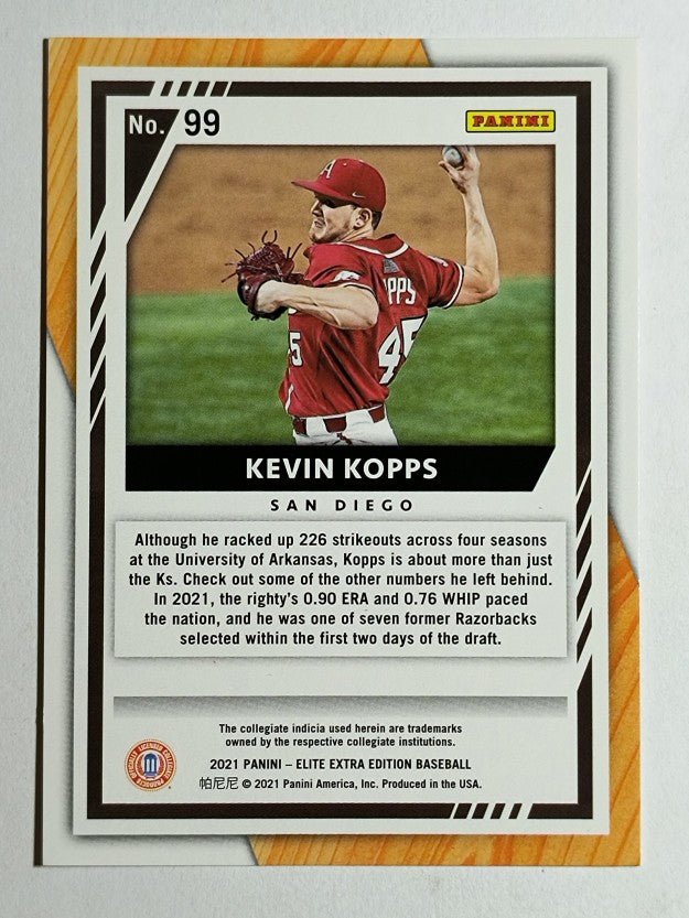 2021 Elite Extra Edition Pink #99 Kevin Kopps