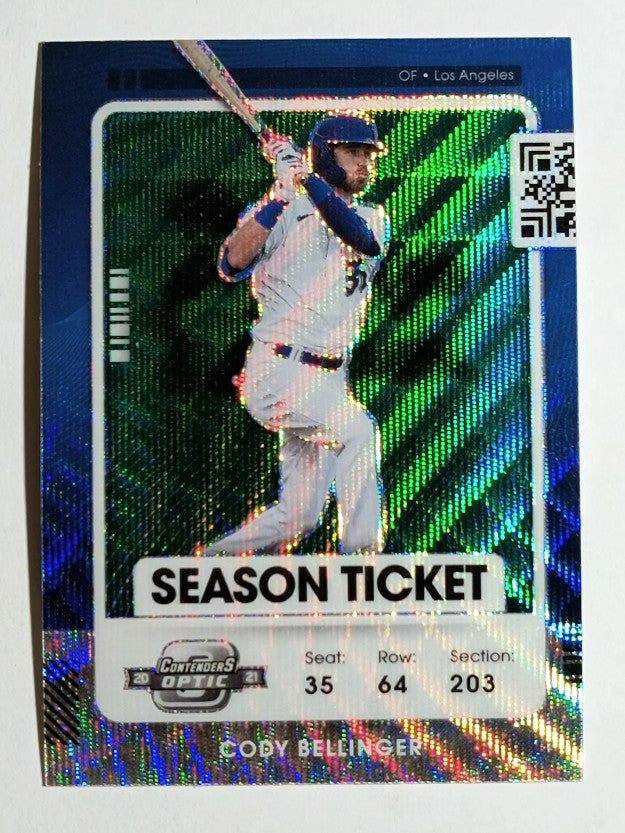 2021 Panini Contenders Optic Green Wave #63 Cody Bellinger