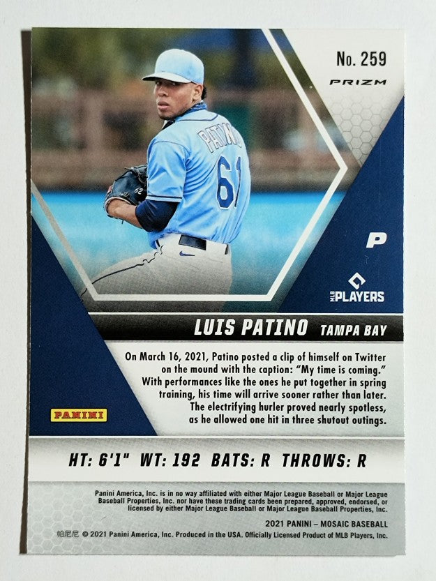 2021 Panini Mosaic Mosaic #259 Luis Patino