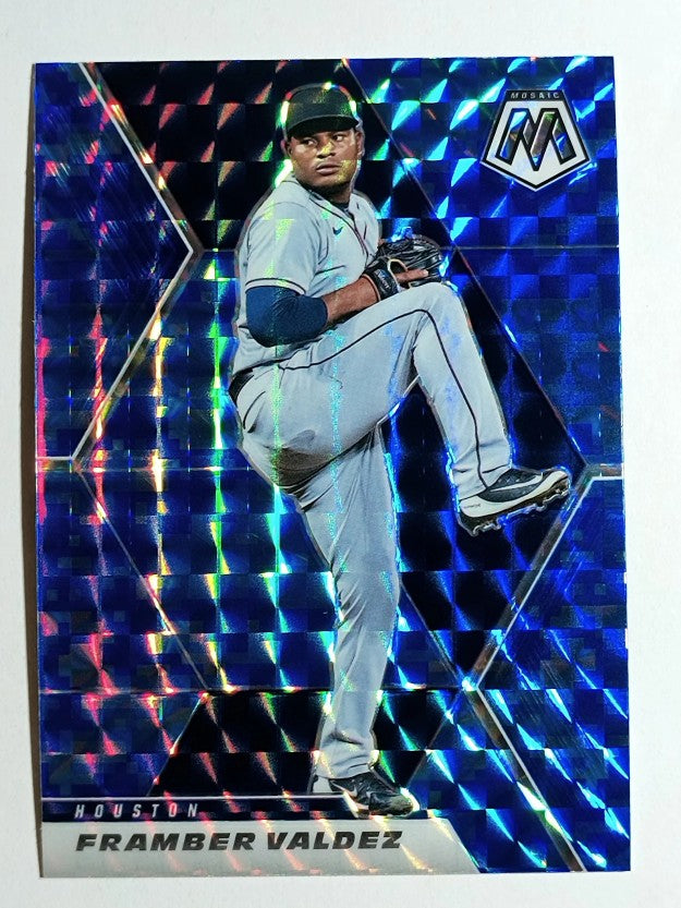 2021 Panini Mosaic Mosaic Blue Camo #83 Framber Valdez