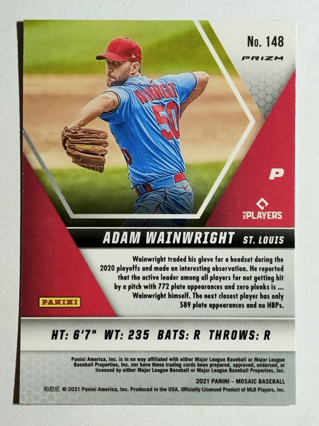 2021 Panini Mosaic Mosaic Blue Camo #148 Adam Wainwright