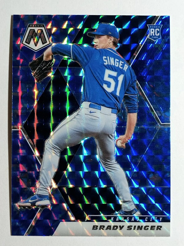 2021 Panini Mosaic Mosaic Blue Camo #261 Brady Singer