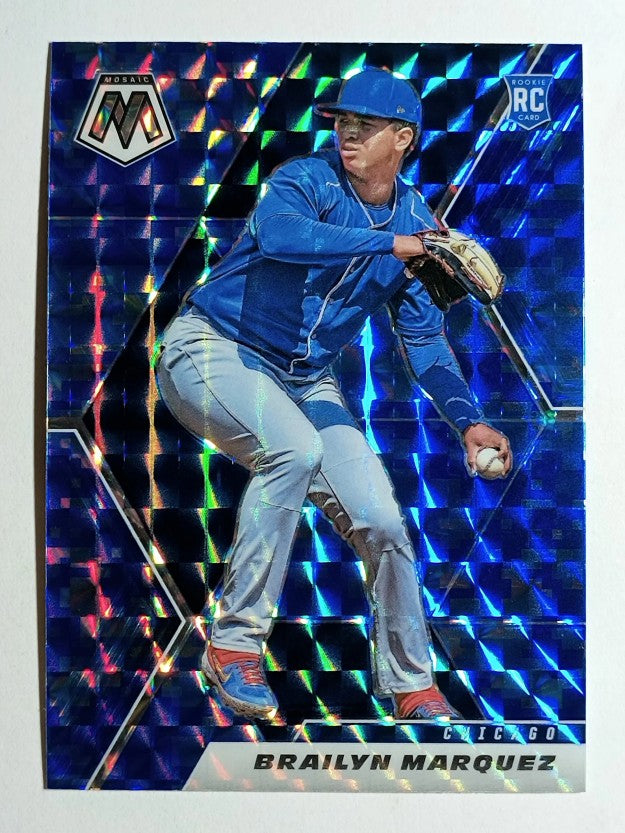 2021 Panini Mosaic Mosaic Blue Camo #274 Brailyn Marquez