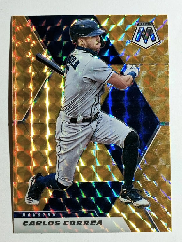 2021 Panini Mosaic Mosaic Reactive Orange #107 Carlos Correa