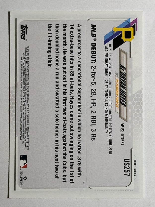 2021 Topps Update #US257 Ke'Bryan Hayes