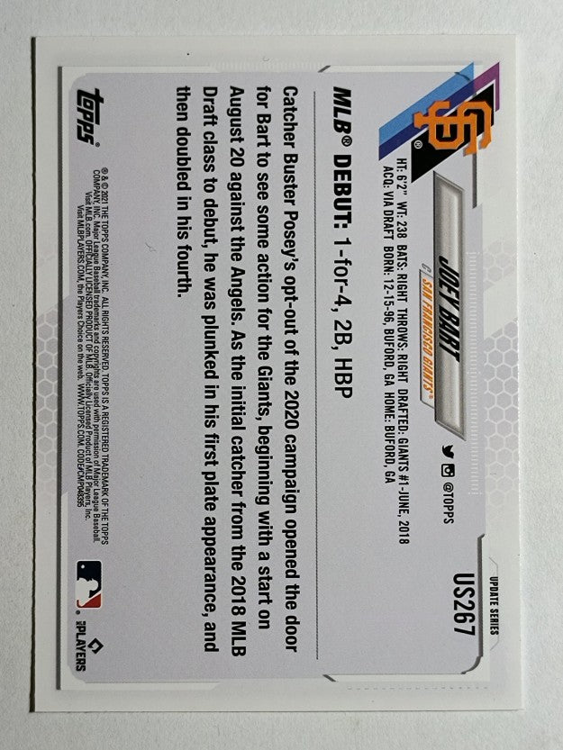 2021 Topps Update #US267 Joey Bart