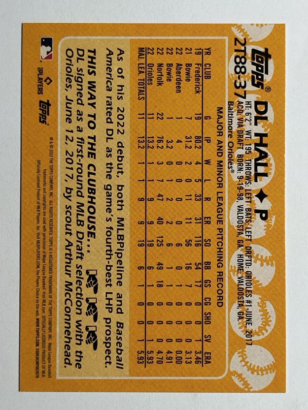 2023 Topps '88 Topps Series 2 #2T8837 DL Hall