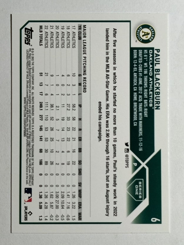 2023 Topps #6 Paul Blackburn
