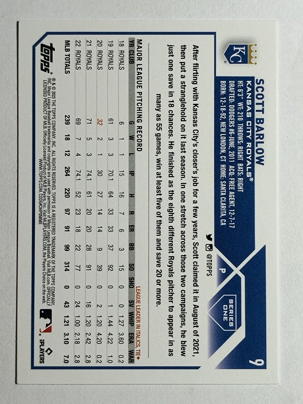 2023 Topps #9 Scott Barlow
