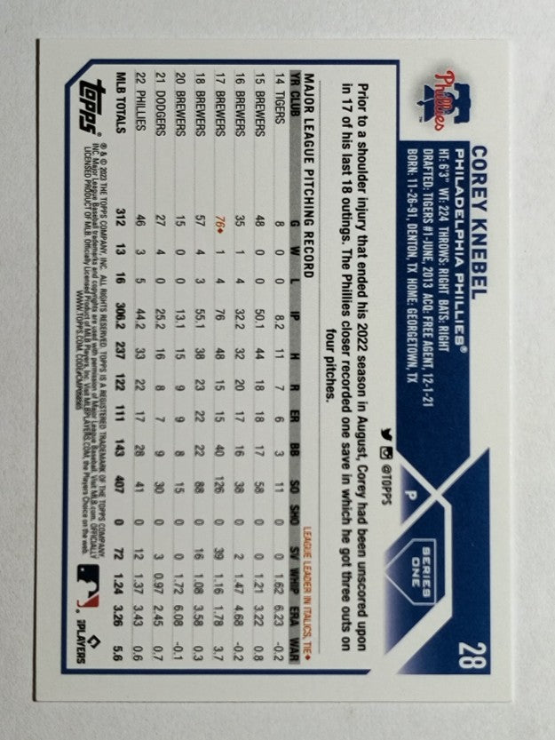 2023 Topps #28 Corey Knebel