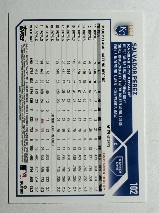 2023 Topps #102 Salvador Perez
