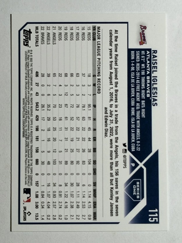 2023 Topps #115 Raisel Iglesias