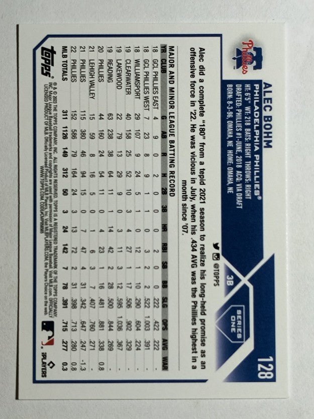 2023 Topps #128 Alec Bohm