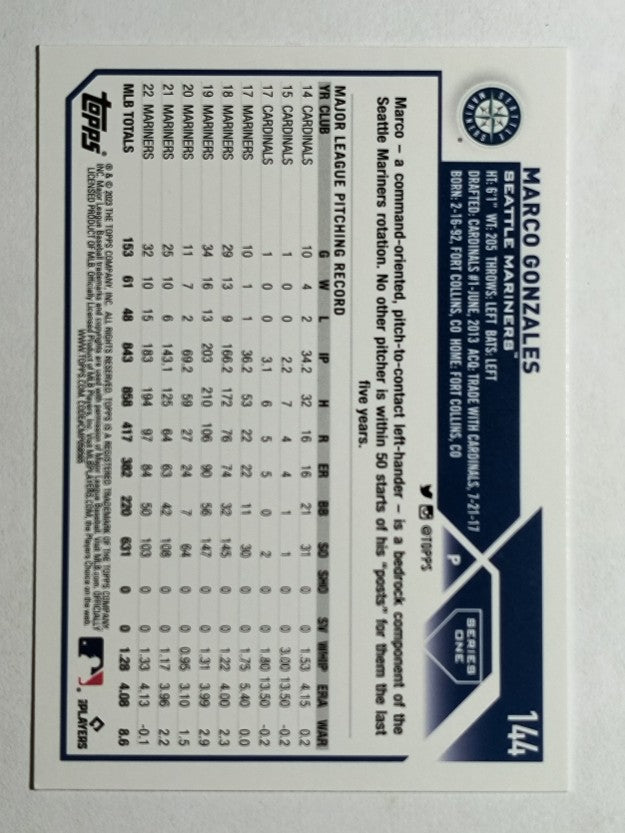 2023 Topps #144 Marco Gonzales