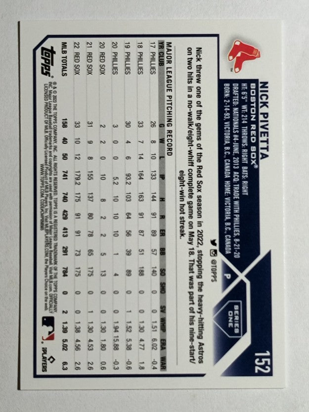 2023 Topps #152 Nick Pivetta