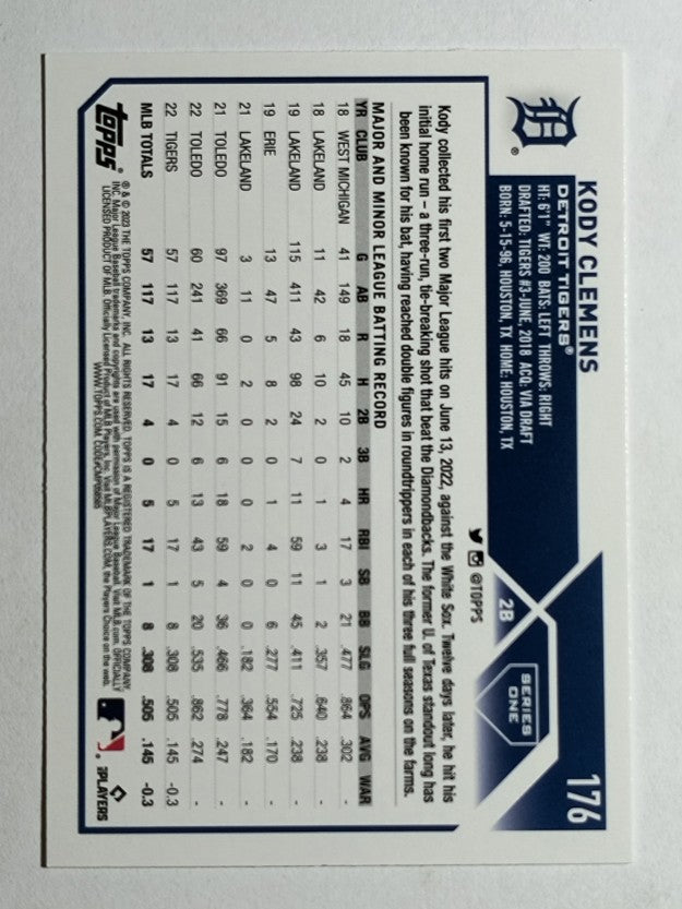 2023 Topps #176 Kody Clemens RC