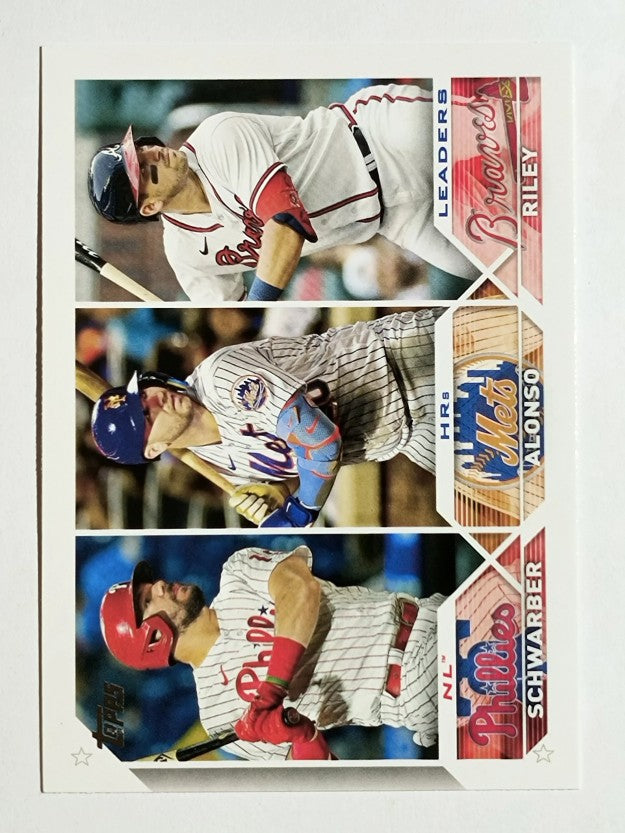 2023 Topps #178 Austin Riley/Kyle Schwarber/Pete Alonso LL