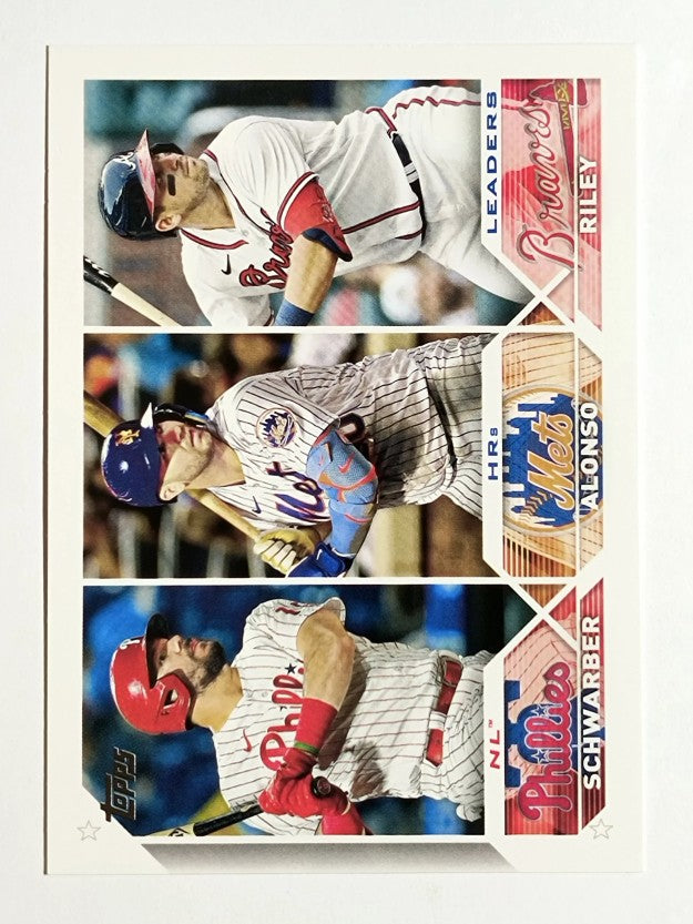 2023 Topps #178 Austin Riley/Kyle Schwarber/Pete Alonso LL