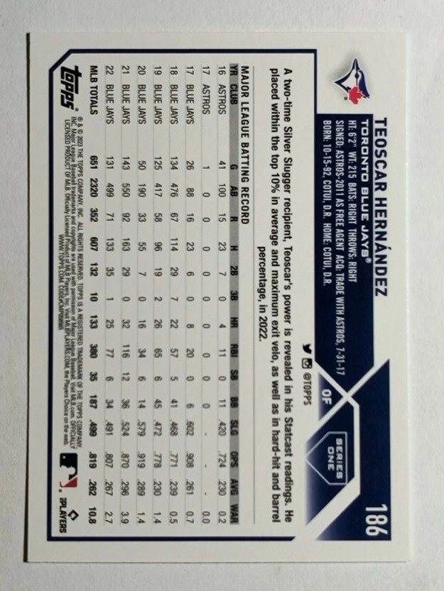 2023 Topps #186 Teoscar Hernandez