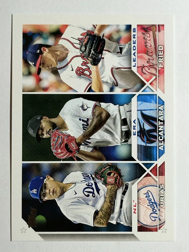 2023 Topps #211 Max Fried/Sandy Alcantara/Julio Urias LL