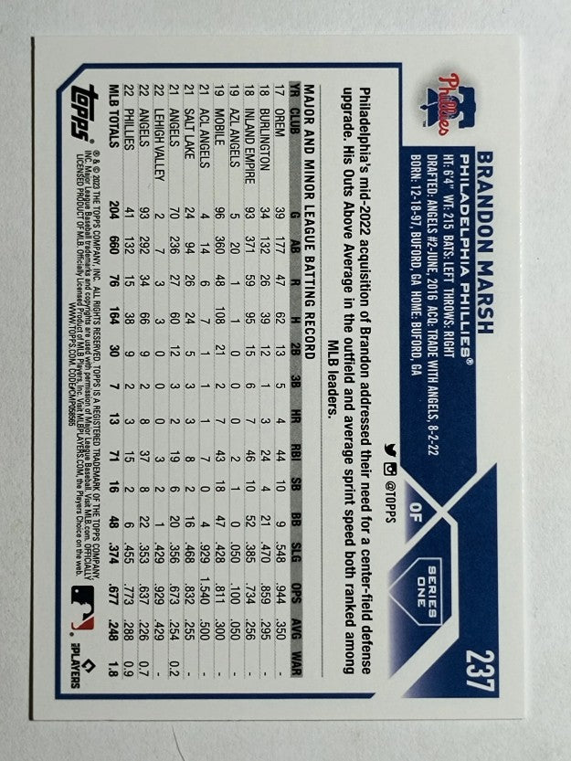 2023 Topps #237 Brandon Marsh FS