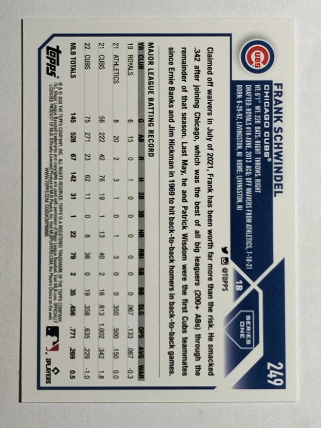 2023 Topps #249 Frank Schwindel