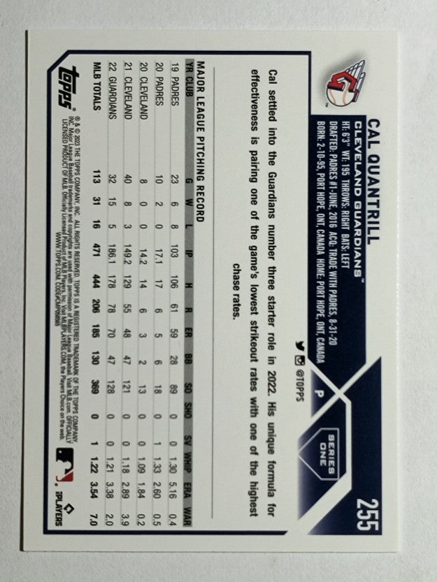 2023 Topps #255 Cal Quantrill