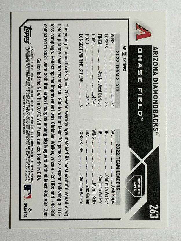 2023 Topps #263 Arizona Diamondbacks TC