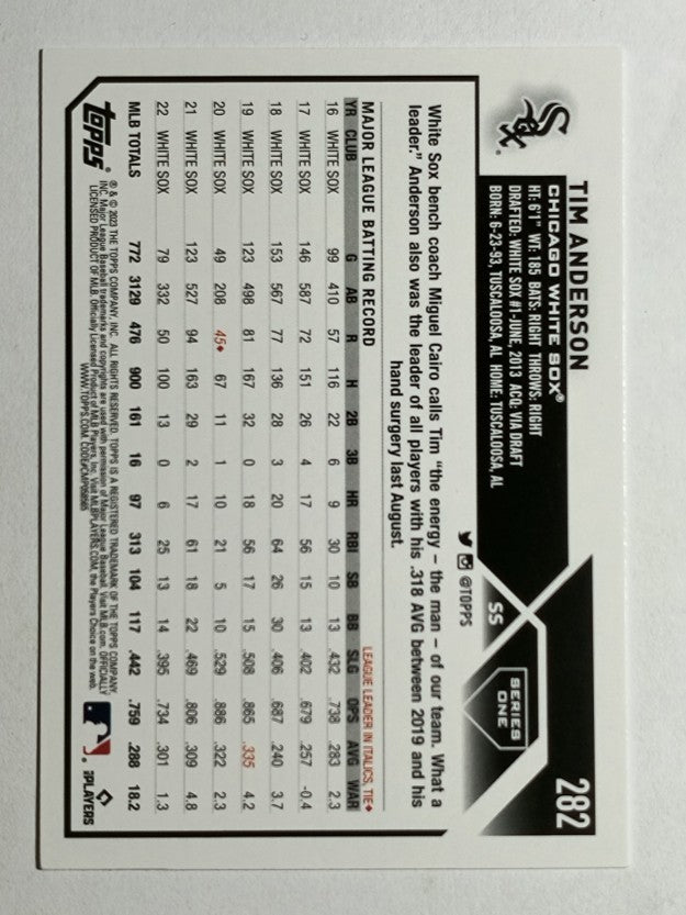 2023 Topps #282 Tim Anderson