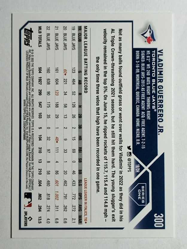 2023 Topps #300 Vladimir Guerrero Jr.
