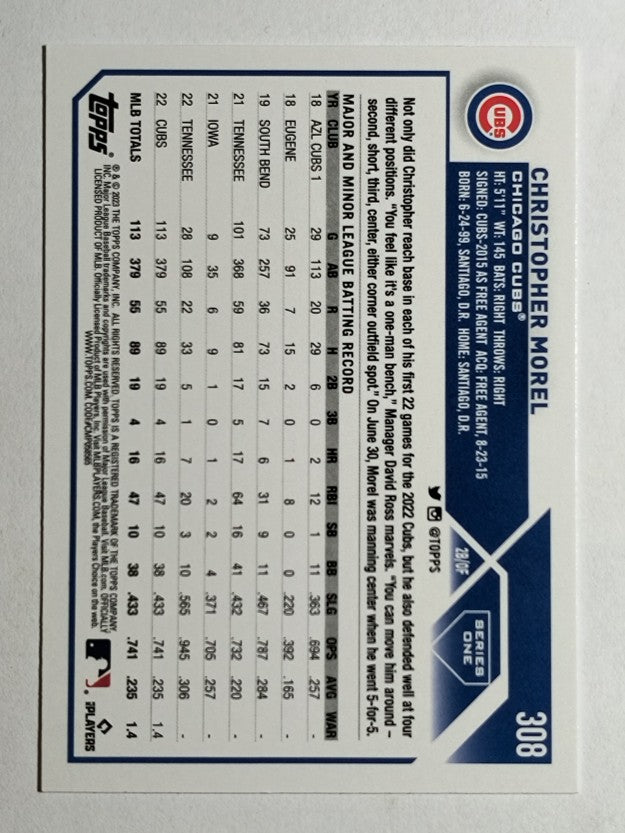 2023 Topps #308 Christopher Morel RC