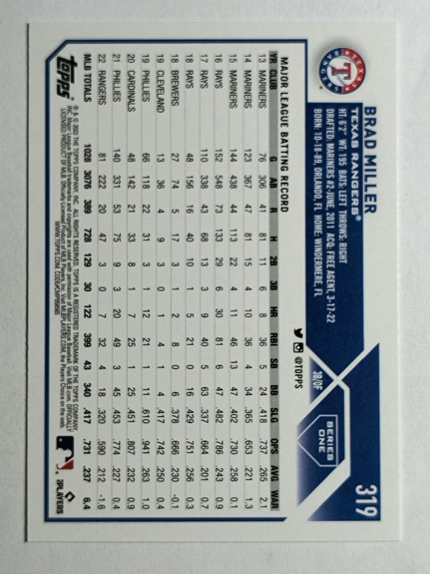 2023 Topps #319 Brad Miller