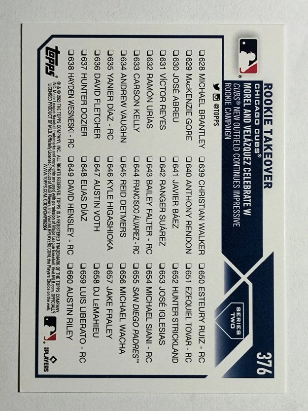 2023 Topps #376 Christopher Morel/Nelson Velazquez CC