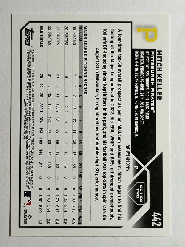 2023 Topps #442 Mitch Keller