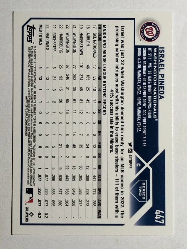2023 Topps #447 Israel Pineda RC