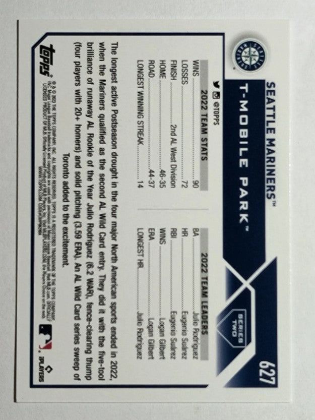2023 Topps #627 Seattle Mariners TC