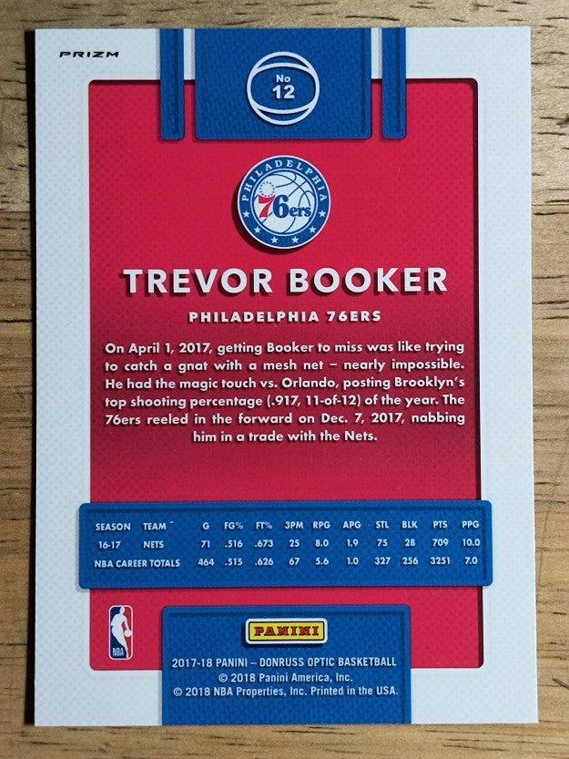 2017-18 Donruss Optic Blue Velocity #12 Trevor Booker
