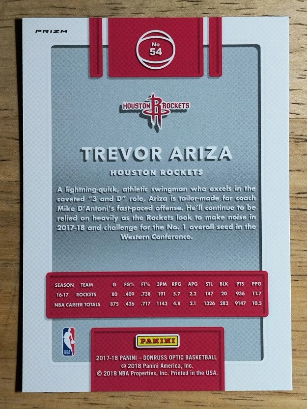 2017-18 Donruss Optic Blue Velocity #54 Trevor Ariza