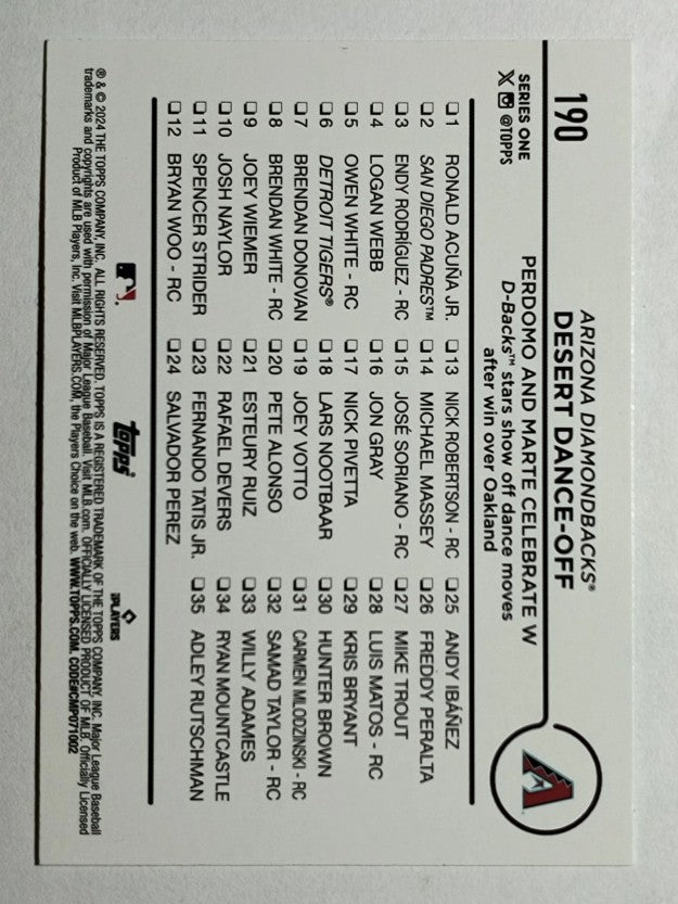 2024 Topps #190 Geraldo Perdomo/Ketel Marte CL