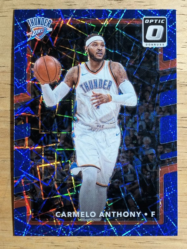 2017-18 Donruss Optic Blue Velocity #96 Carmelo Anthony