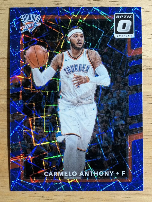 2017-18 Donruss Optic Blue Velocity #96 Carmelo Anthony
